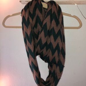 teal and tan chevron scarffff